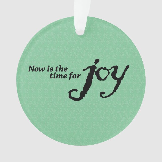 Ornement de Noël acrylique "Joy" (devant)