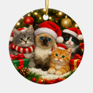 Ornement de Noël Adorable Chaton