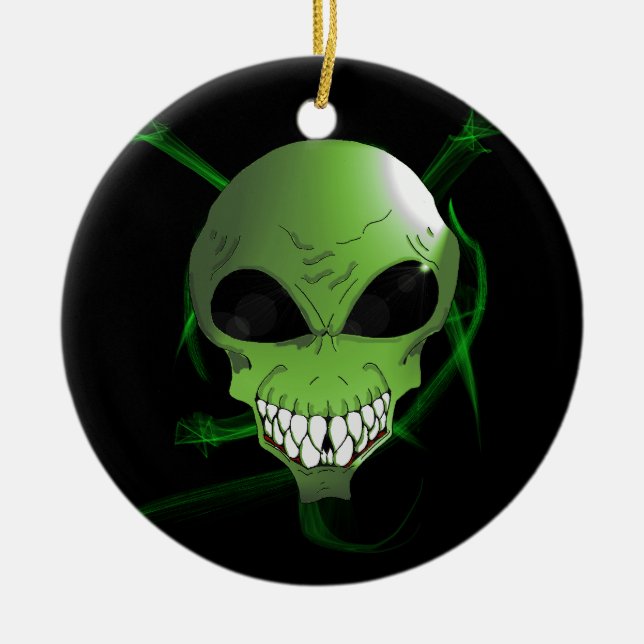 Ornement de Noël alien vert (Devant)