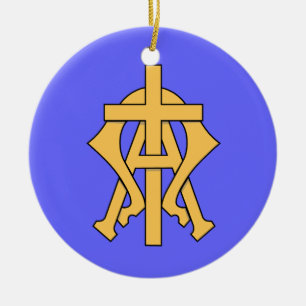 Ornement de Noël Alpha & Oméga