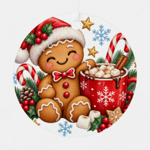 Ornement de Noël au chocolat chaud au pain d'épice