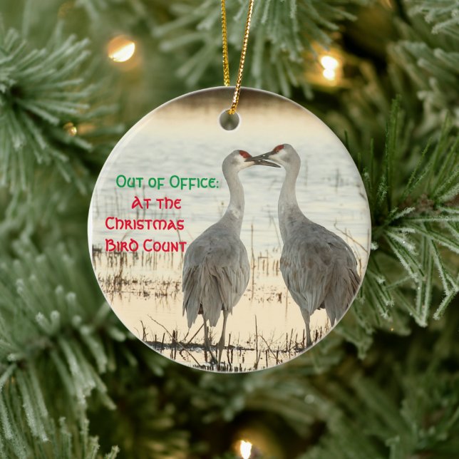 Ornement de Noël avec Grues de Sandhill (Arbre)