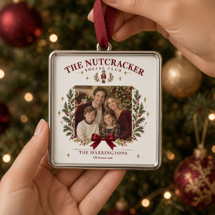 Ornement de Noël avec photo de famille personnalis