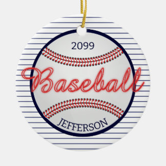 Ornement de Noël Baseball Sports Bar