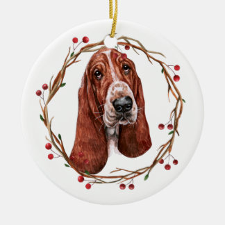 Ornement de Noël Basset Hound