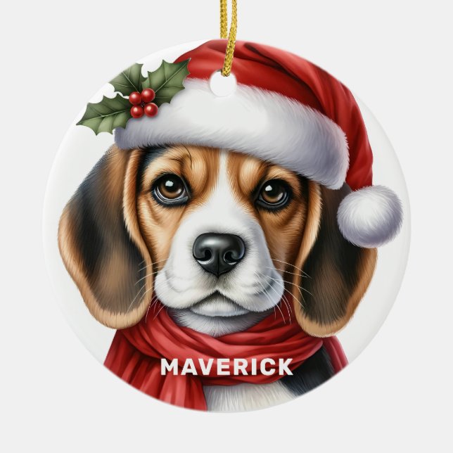 Ornement de Noël beagle (Devant)