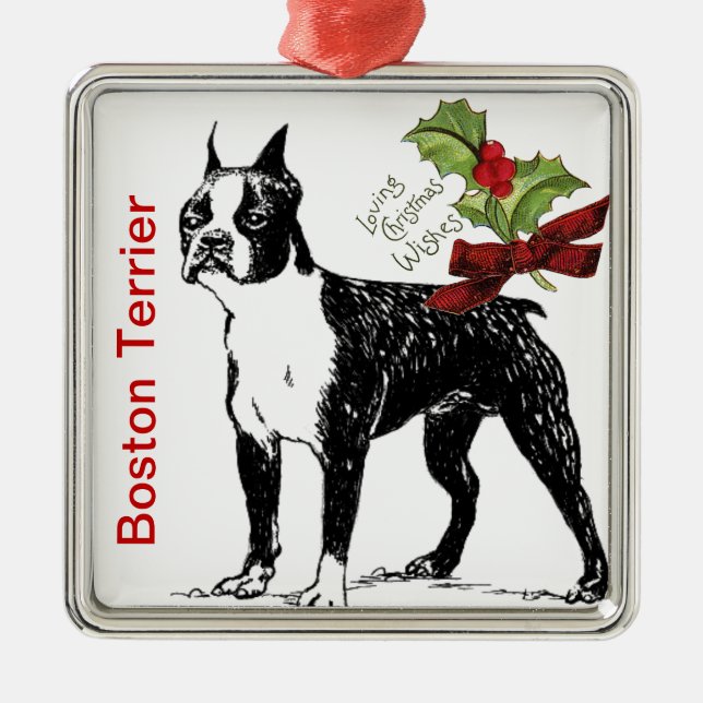Ornement de Noël Boston Terrier (Devant)
