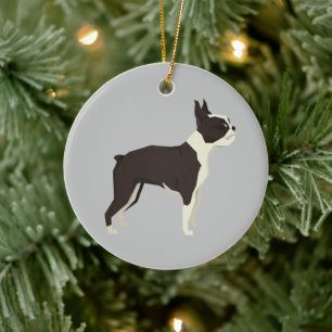 Ornement de Noël Boston Terrier