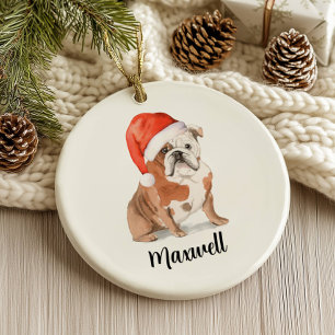 Ornement de Noël Bouledogue Anglais