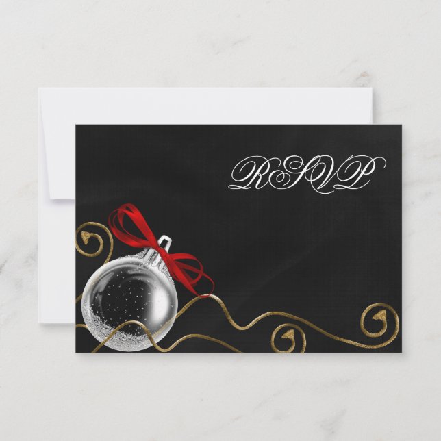 Ornement de Noël Bow rouge RSVP (Devant)