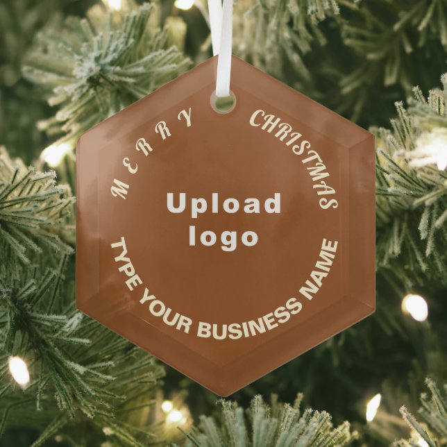 Ornement de Noël Brown verre de Noël d'affaires (Insitu)