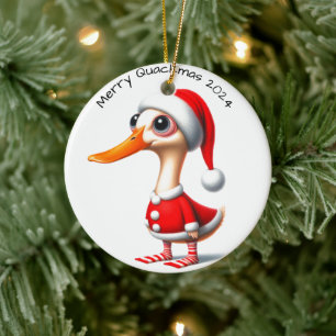 Ornement de Noël Canard Drôle