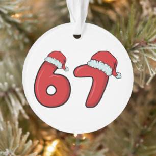 Ornement de Noël Chapeau du Père Noël 67