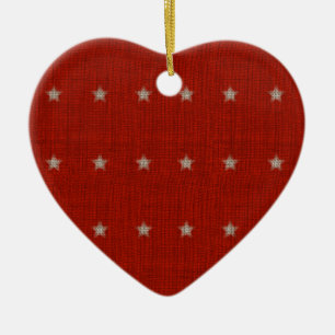 Ornement de Noël Coeur & Étoiles