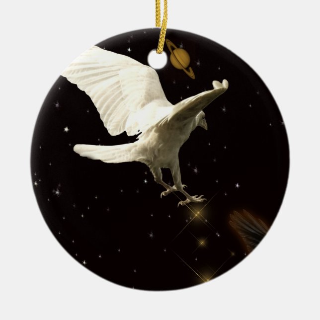 Ornement de Noël corbeau (Devant)