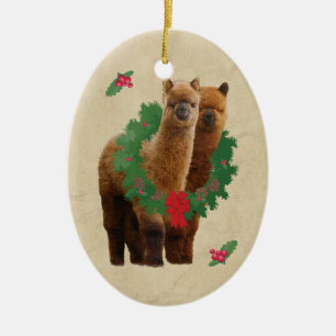 Ornement de Noël d'alpaga