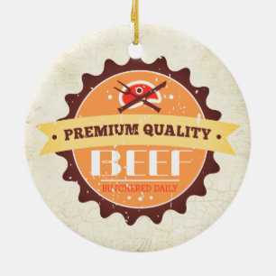 ornement de Noël d'amant de viande de boucherie d