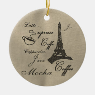 Ornement de Noël d'amants de café