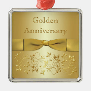 Ornement de Noël d'anniversaire de mariage d'or