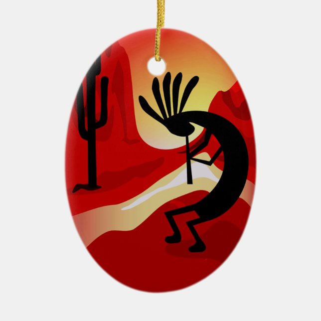 Ornement de Noël dans le désert de Kokopelli (Devant)