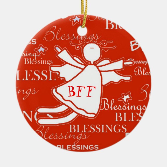 Ornement de Noël de bénédictions d'ange de (Devant)