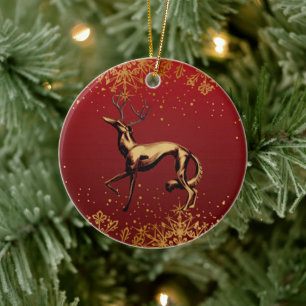 Ornement de Noël de Borzoi