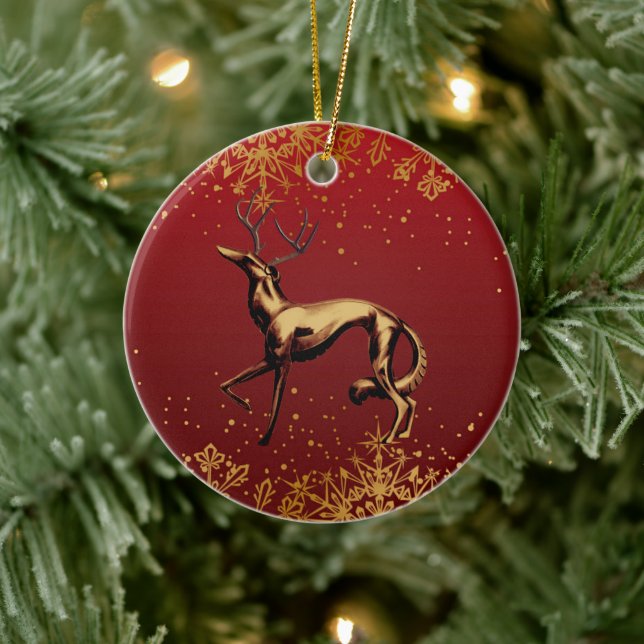 Ornement de Noël de Borzoi (Arbre)
