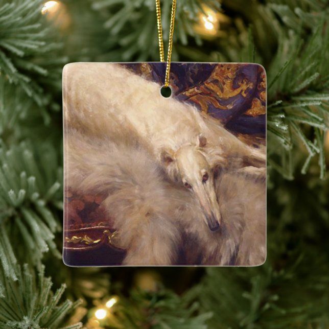 Ornement de Noël de Borzoi (Arbre)