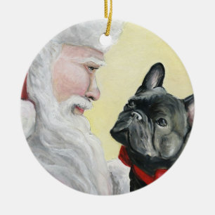 Ornement de Noël de bouledogue français et de