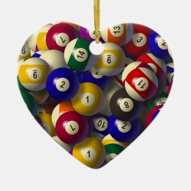 ORNEMENT DE NOËL DE BOULES DE BILLARD (Devant)