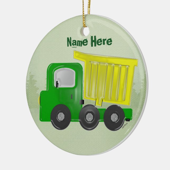 Ornement de Noël de camion à benne basculante (Gauche)