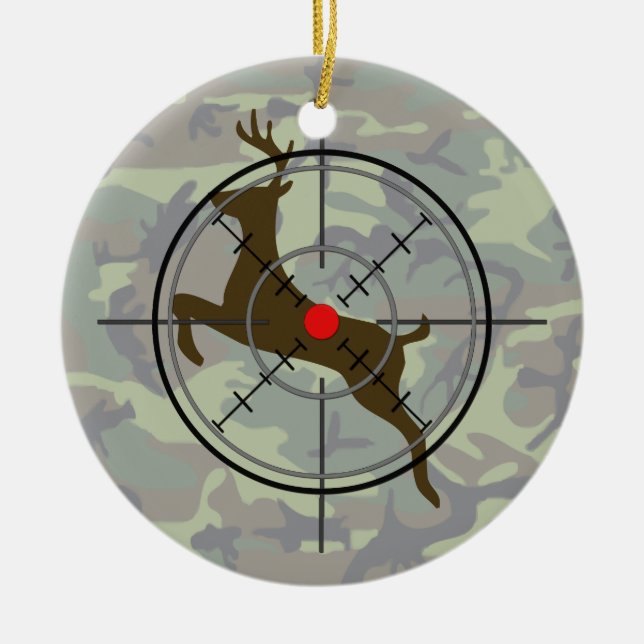 Ornement de Noël de camouflage de chasse de cerfs (Devant)