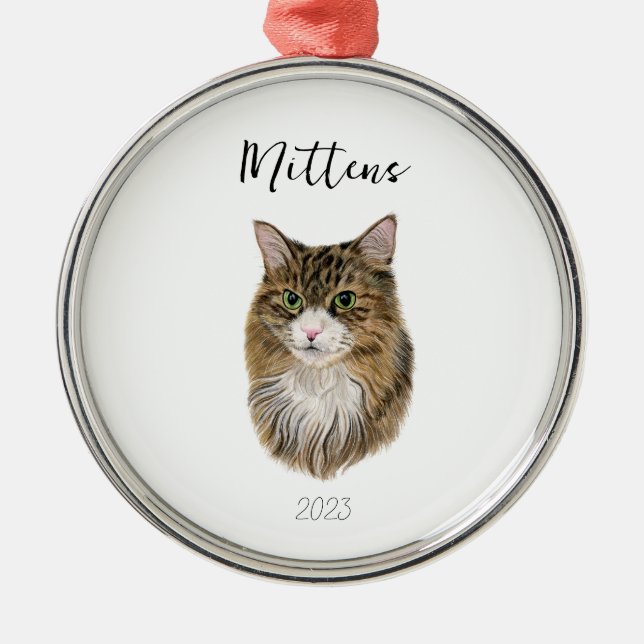 Ornement de Noël de chat (Devant)