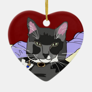 Ornement de Noël de chat de Smokey