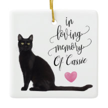 Ornement De Noël De Chat Noir En Mémoire De Votre 