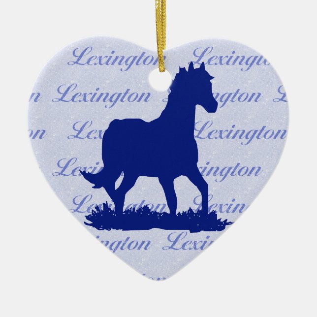 Ornement de Noël de cheval de Lexington KY (Devant)