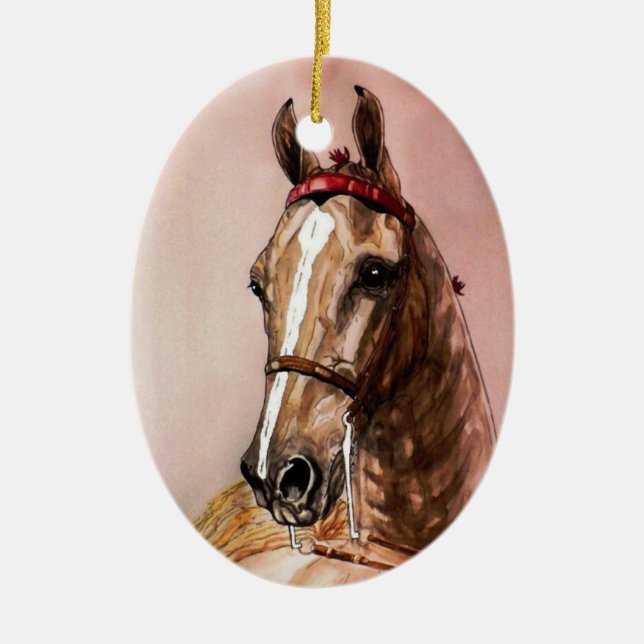 Ornement de Noël de cheval de Saddlebred (Devant)