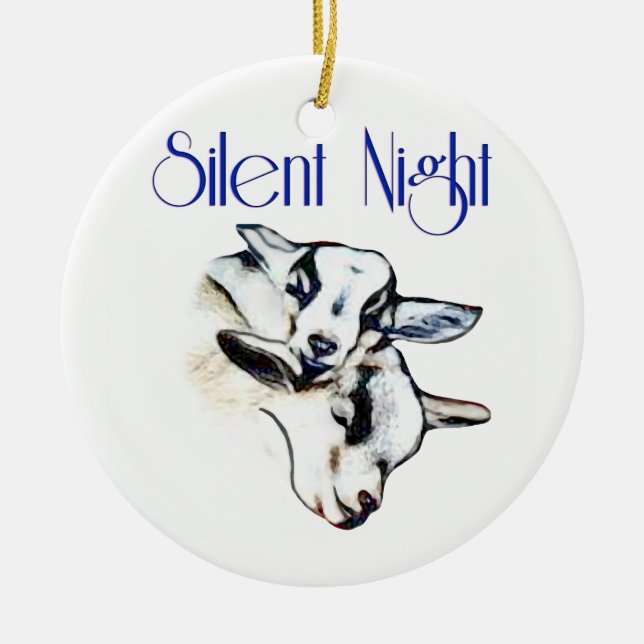 Ornement de Noël de chèvre nocturne (Devant)