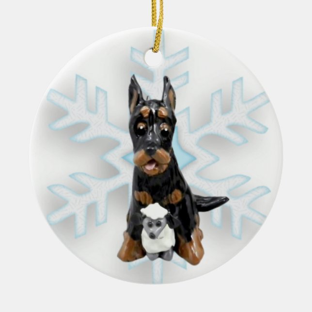 Ornement de Noël de Chien de Beauceron (Devant)