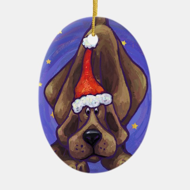 Ornement de Noël de chien de chasse (Devant)