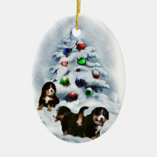 Ornement de Noël de chien de montagne bernois