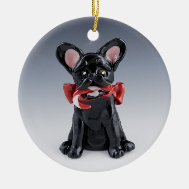 Ornement de Noël de Chien-taureaux français (Devant)