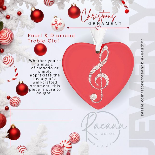 Ornement de Noël de Clef Pearl et Diamond Treble (Créateur téléchargé)