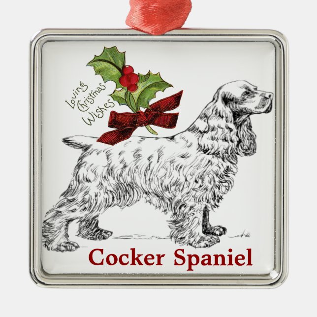 Ornement de Noël de cocker (Devant)