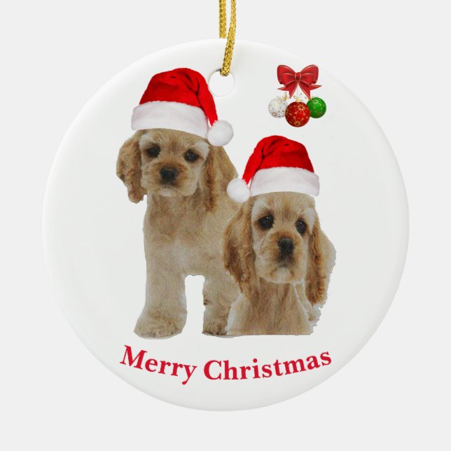 Ornement de Noël de Cocker Spaniel (Devant)