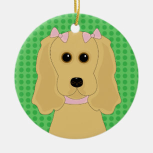 Ornement de Noël de conception de chien de cocker