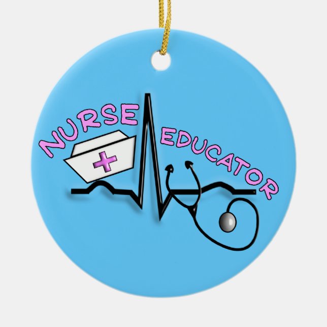 Ornement de Noël de conception de l'éducatrice QRS (Devant)