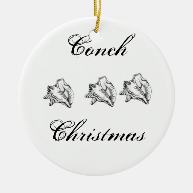 Ornement de Noël de conque (Devant)
