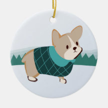 Ornement de Noël de corgi