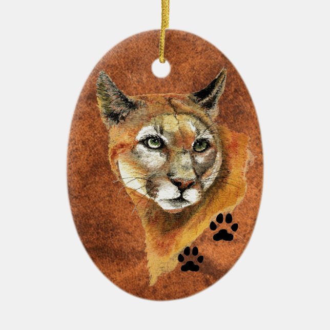 Ornement de Noël de cougar (Devant)